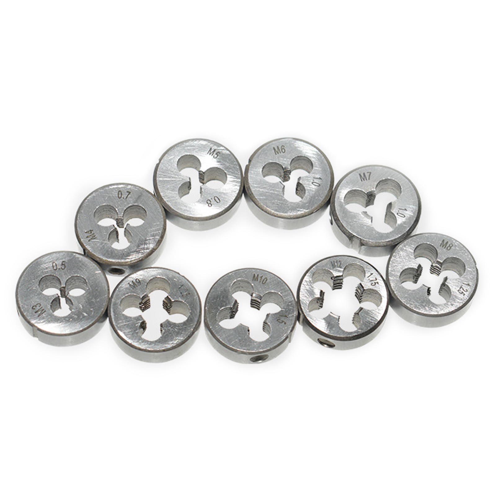 Hdoytxxm Hardness Metric Hand Thread Die Engineering Thread Tool 9Pcs / Set Suitable For Professional Use High Cutting Tool