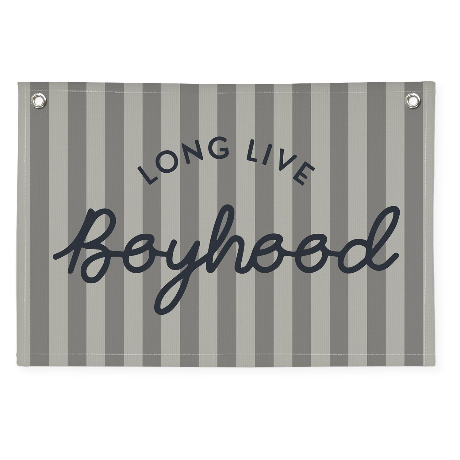 Boys Room Decor, Long Live Boyhood Linen Banner Hanging Flag, Vintage Stripes Banner Nursery Playroom Kids Bedroom Dorm Toddler Decorations Trendy Room Decor, Gifts for Teens 30x20 boyroom