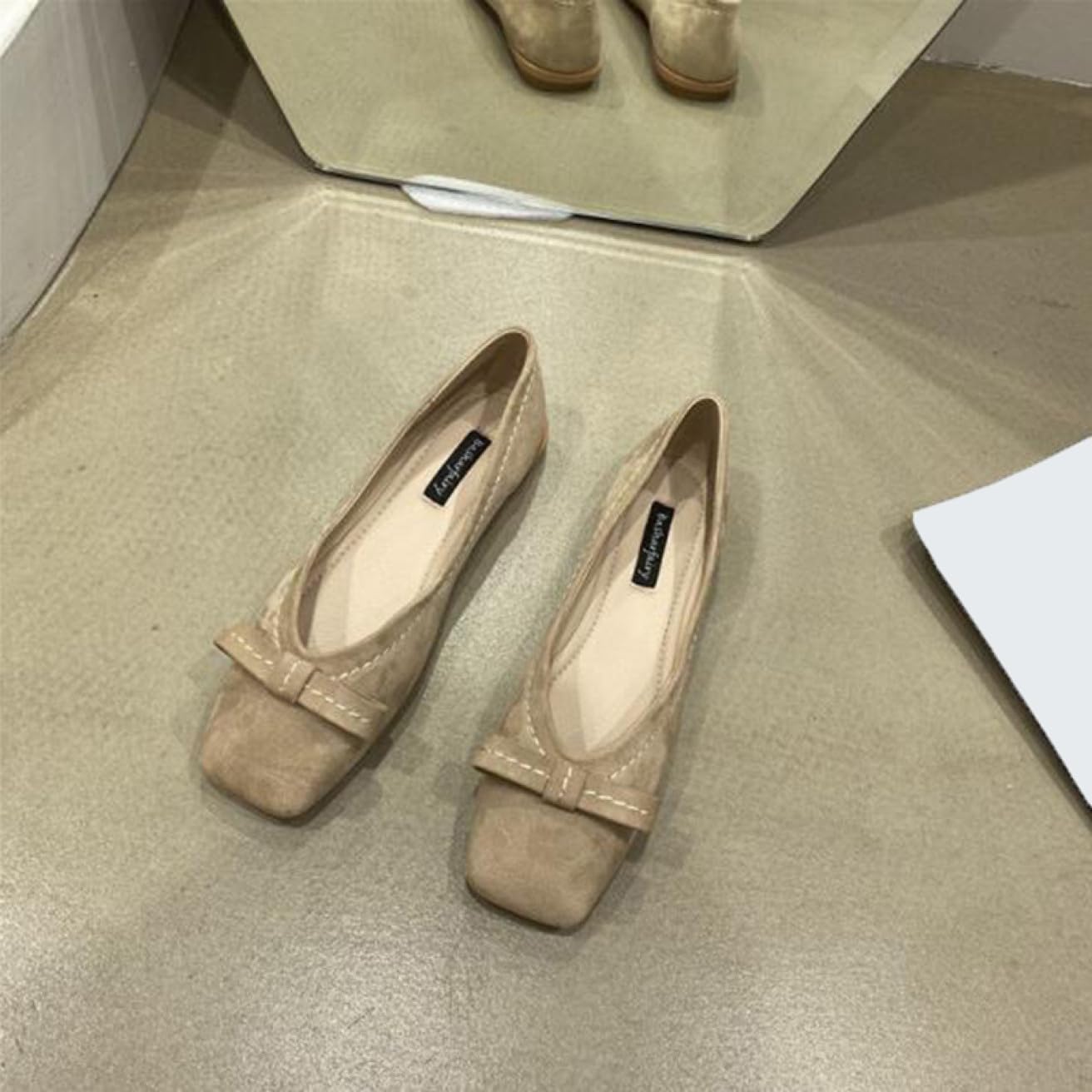 レディースフラットシューズ Amazon | [XYZL] 楽ちん ぺたんこ フラットシューズ スクエア