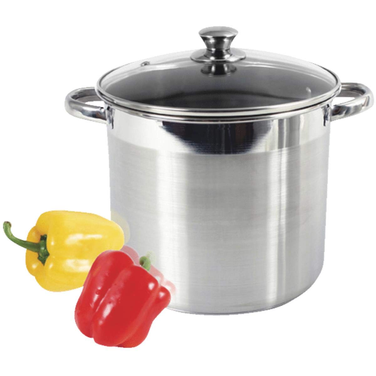 Grande Epicure Heuck 36109 Classic Series 8-Quart Encapsulated Stainless Steel Stockpot with Tempered Glass Lid