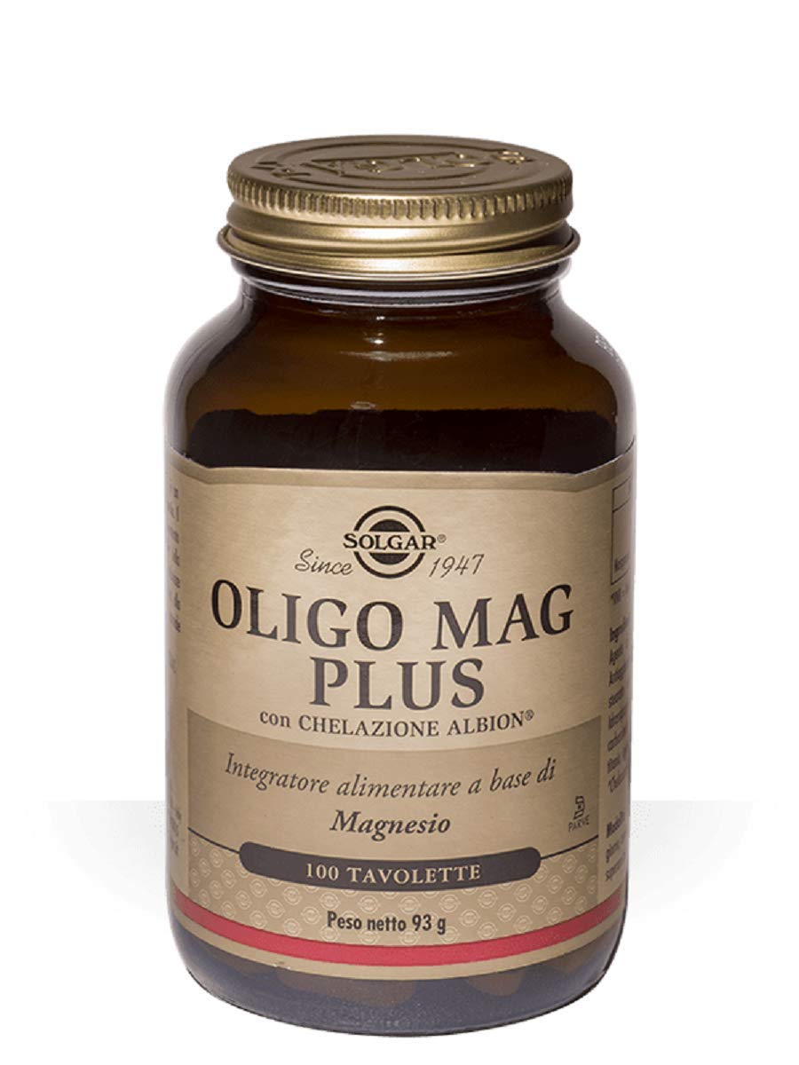 SOLGAR-OLIGO MAG PLUS 3 CONFEZIONI DA 100 TAVOLETTE-stanchezza,affaticamento ,sistema nervoso