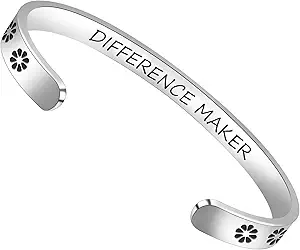 Btysun Bracelets for Women Mothers Day Bracelet Gifts from Daughter Inspirational Gifts for Women Graduation Gifts for Her Motivational Birthday Cuff Bangle Friendship Personalized Mantra Jewelry…