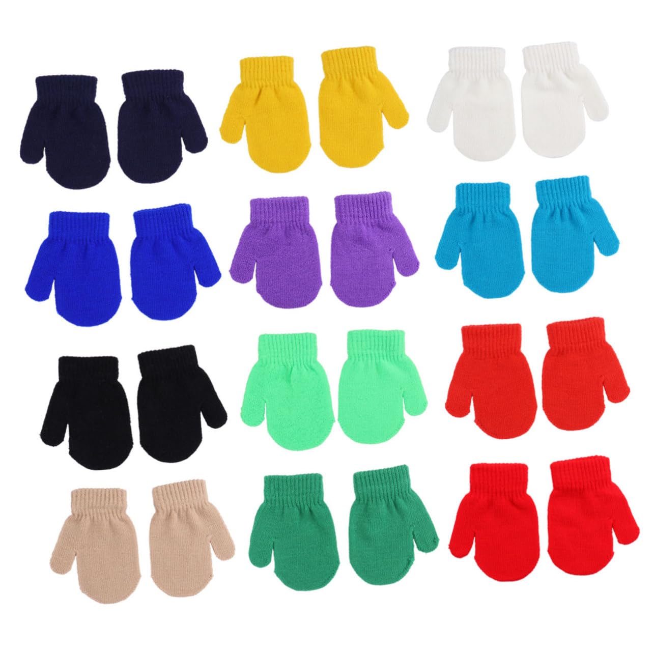 Toyvian Guantes De Punto Para Chicos De Punto Mitón Bebés Mitones Negro Empezar A Andar Pequeño Guantes Para Guantes Neutros Acrílico