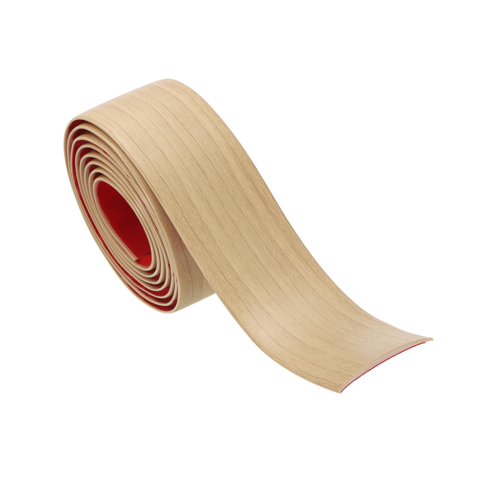 Unifizz Self Adhesive Floor Transition Strip, 1.6" x 20 Ft PVC Flat Divider Flooring Trim for Joining Floor Gaps, Carpet to Tiles Threshold Cover, Doorway Edging for Laminate, Oak