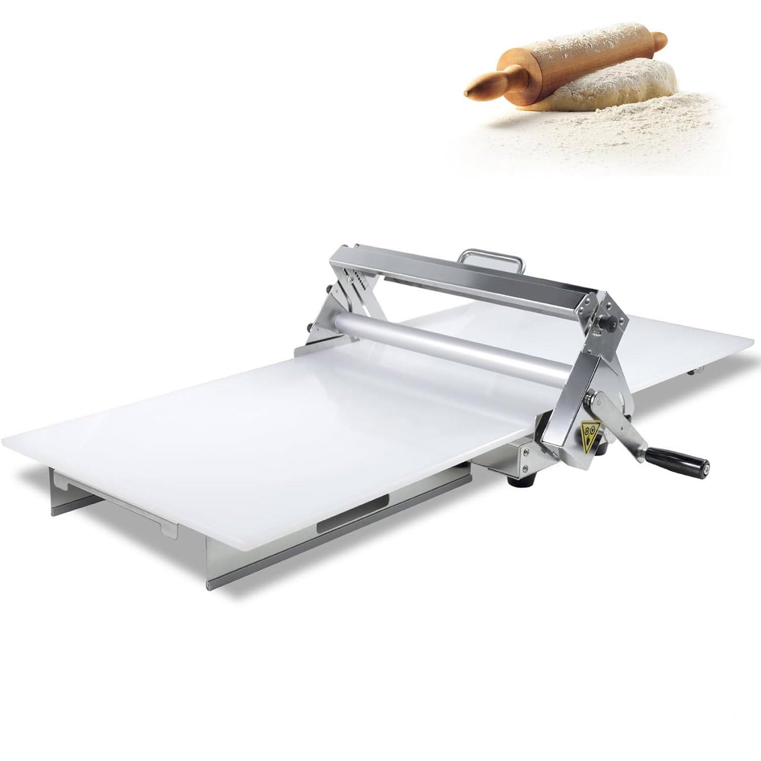 Máquina de amasar Plegable, máquina de amasar de Mesa, máquina de amasar Comercial Manual para Pizza, Croissants, Pasteles y Fondant CommercialUse/400
