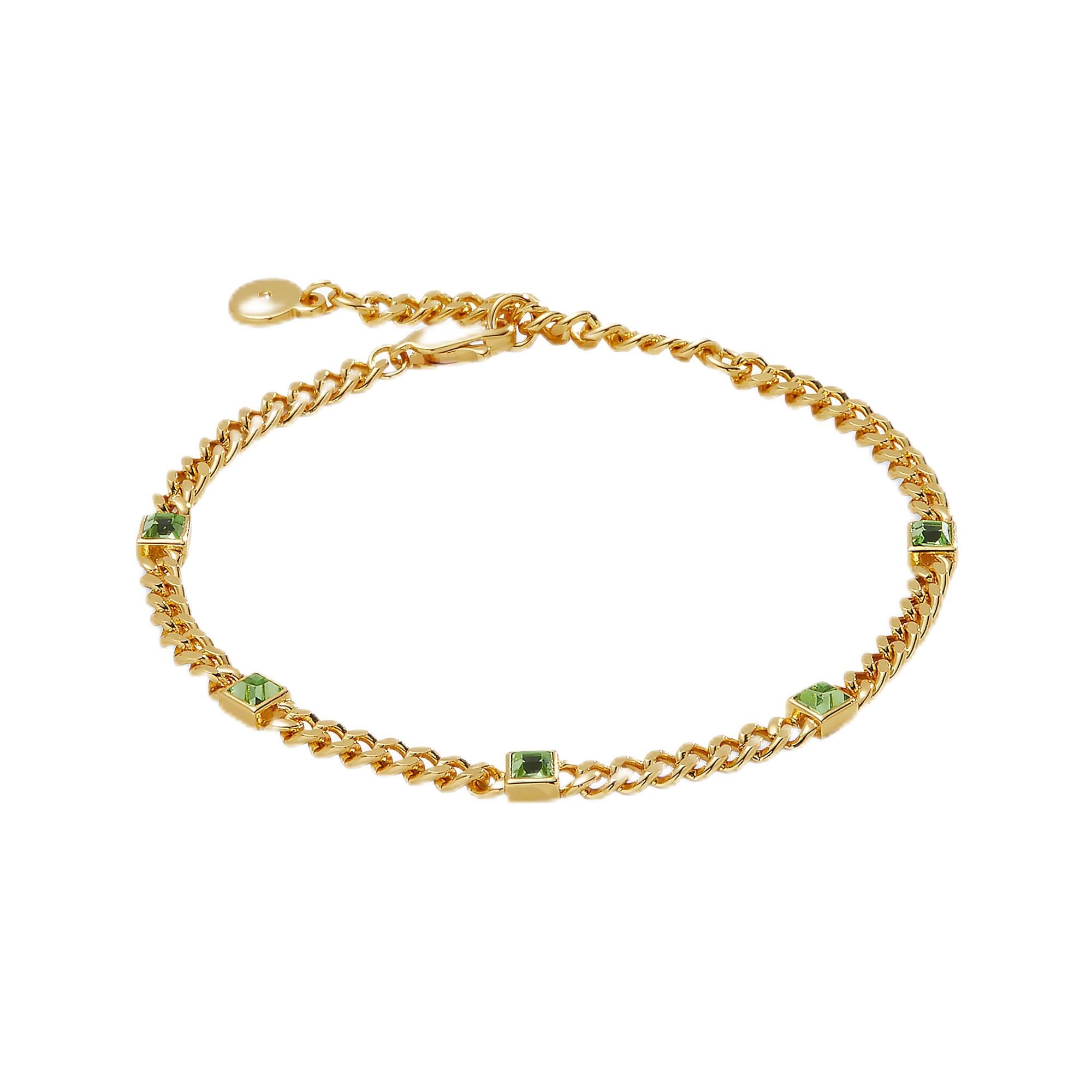 Alex and Ani September Birthstone Sapphire Curb Chain Bracelet