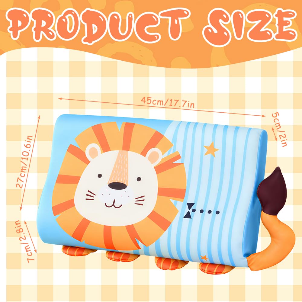 Cuscino Calmante Per Bambini, 45 X 27 cm Cuscino per Bambini, Ergonomico Cuscino Lenitivo per BAMBINI (Leone)