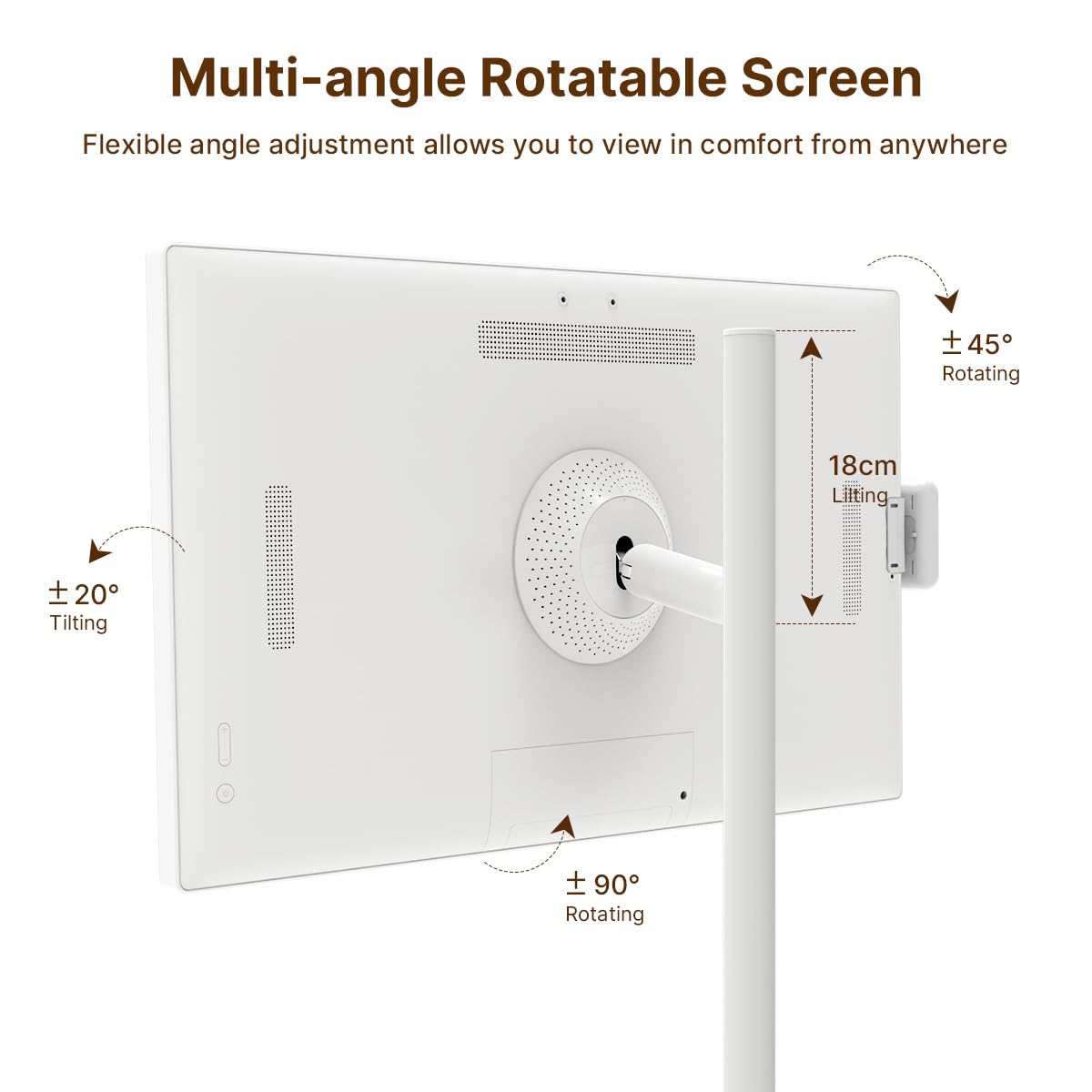 ApoloSign da 24 Pollici Schermo Intelligente, Monitor Portatile 1080p con Schermo Touch Incell, Sistema Operativo Android (Supporto Google Store), Batteria Integrata, Rotazione Completa, Telecomando