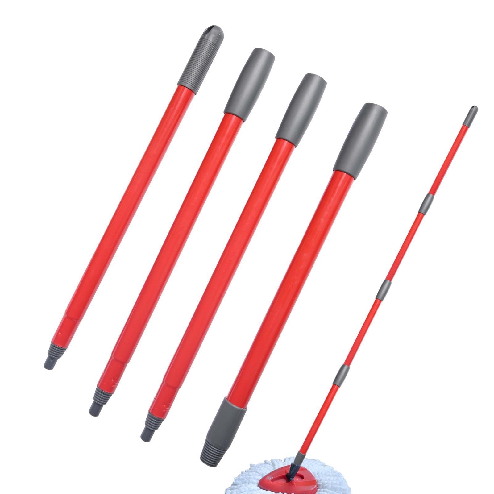 sp'in Mop Replacement Handle,145cm Floor Mop,Comfortable Grip Floor Mop Stick,Mop Handle,Easy to Install Bedroom Floor Cleaning Mop and Accessories for Living Room Kitchen Bedroom