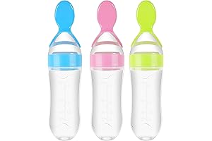 Baby Food Feeder, Silicone Feeding Supplies - Squeeze Easy Feeding Spoon
