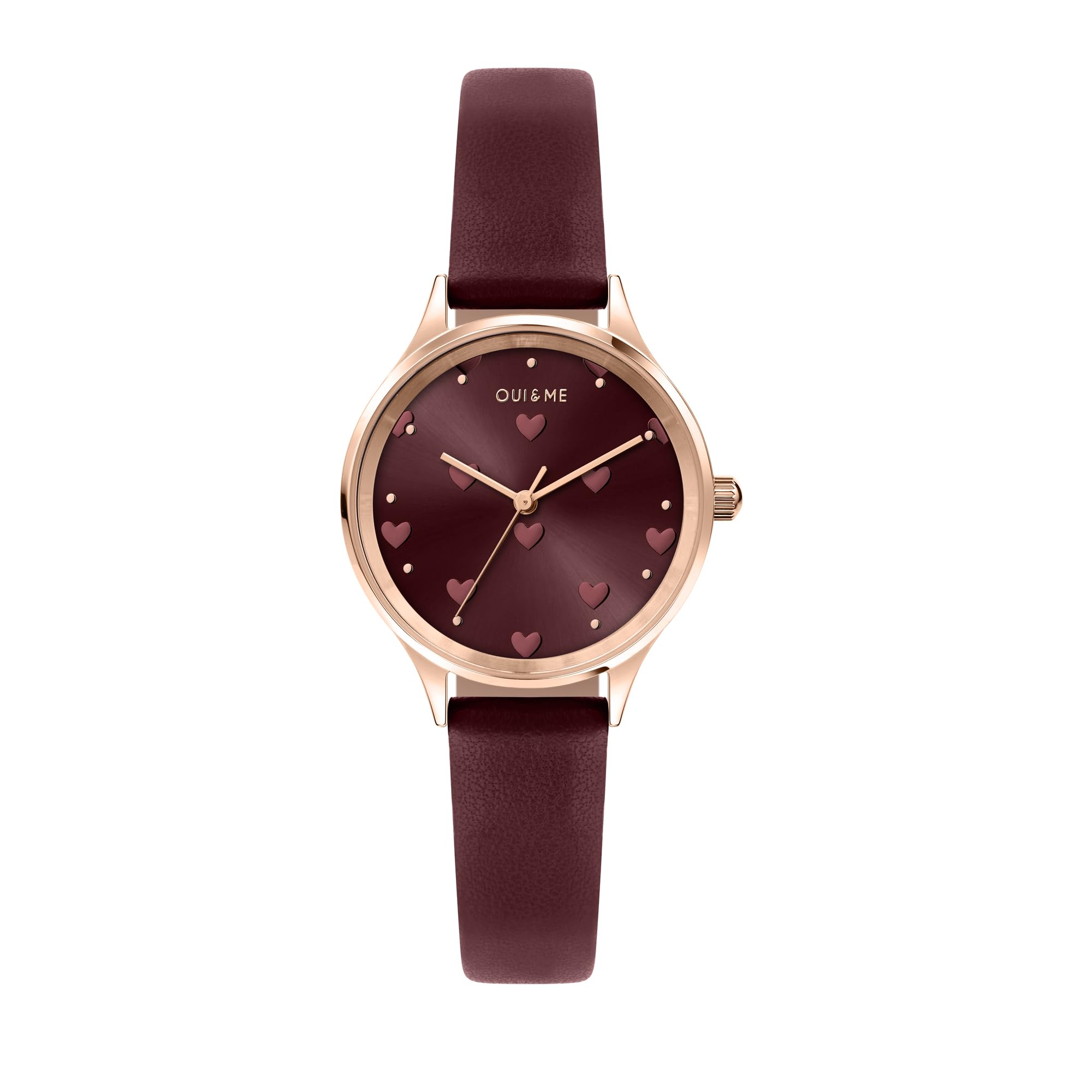 OUI&ME BICHETTE Women's Watch Time Only Made of Steel, Pvd Rose Gold, Leather - ME010170