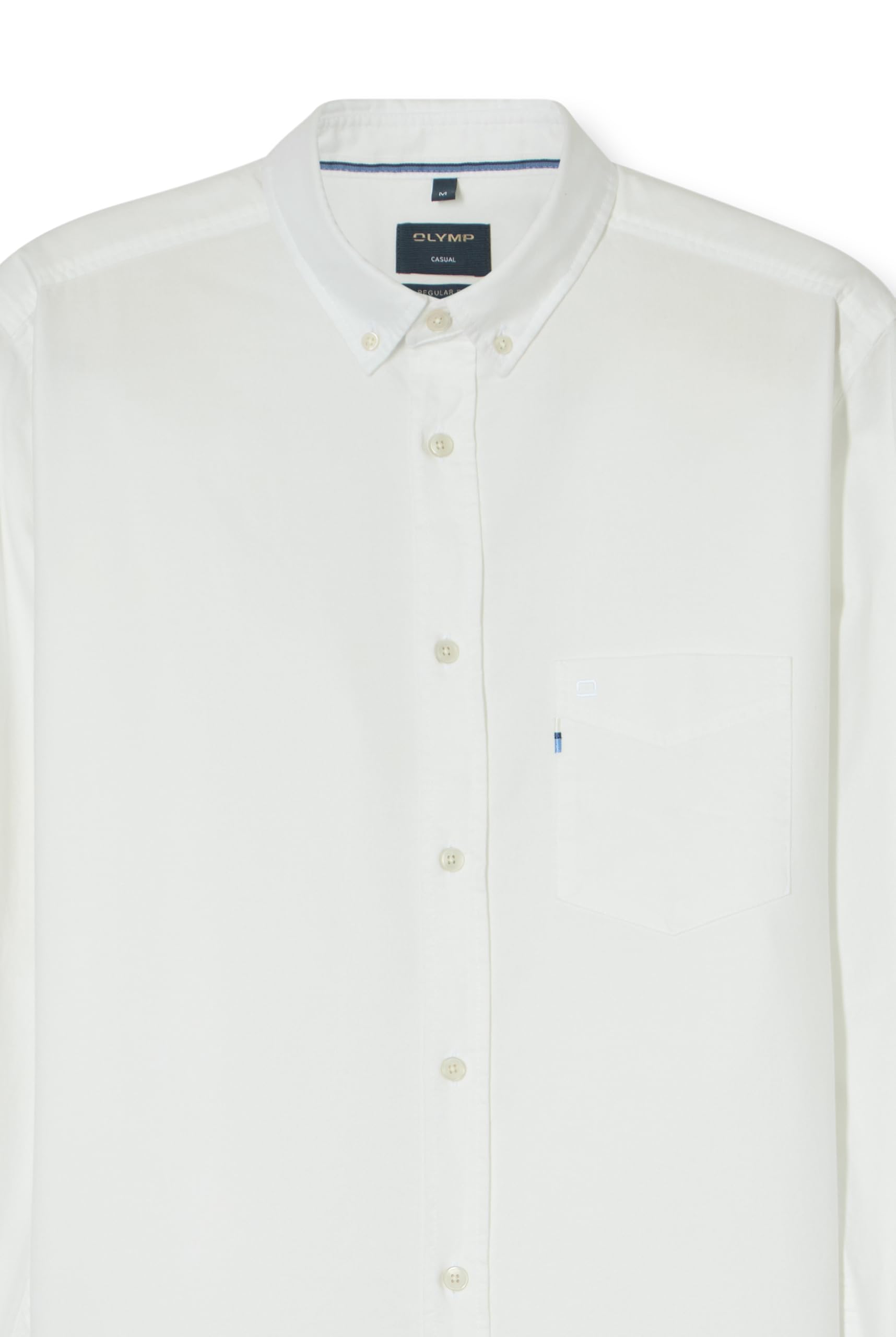 OLYMP Camisa informal para hombre de manga larga 406474, Oxfort,059 Casual 22, cuello abotonado