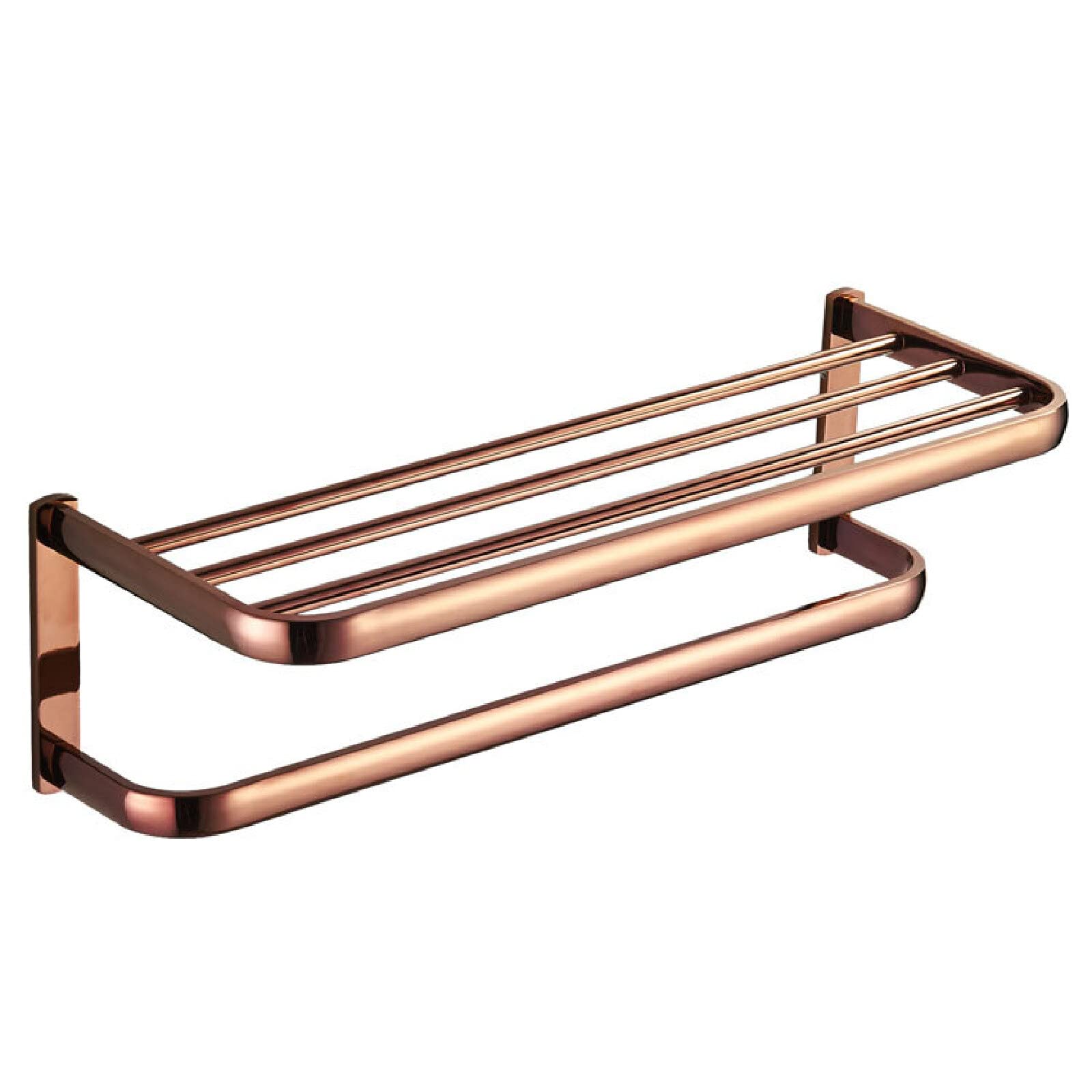 Toallero de baño de caja pequeña, toallero de baño de latón rosa dorado, toallero de toallero
