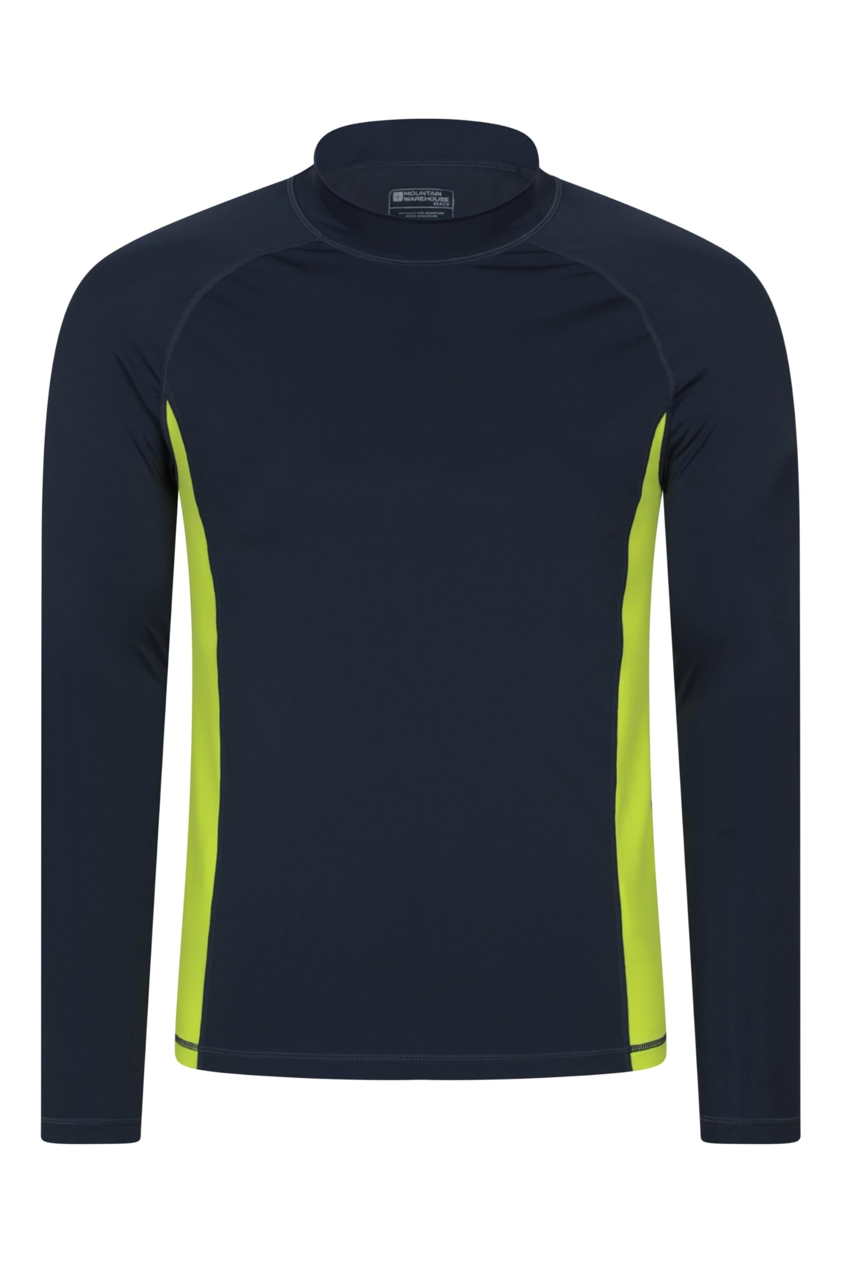 Mountain Warehouse Men's Bright Yellow Long Sleeves Rash Vest - Quick Drying Rash Guard, Prevents Chafing, Upf50+ Sun Protection With Flat Seams - Spring Summer, Swimming & Surfing Xl
