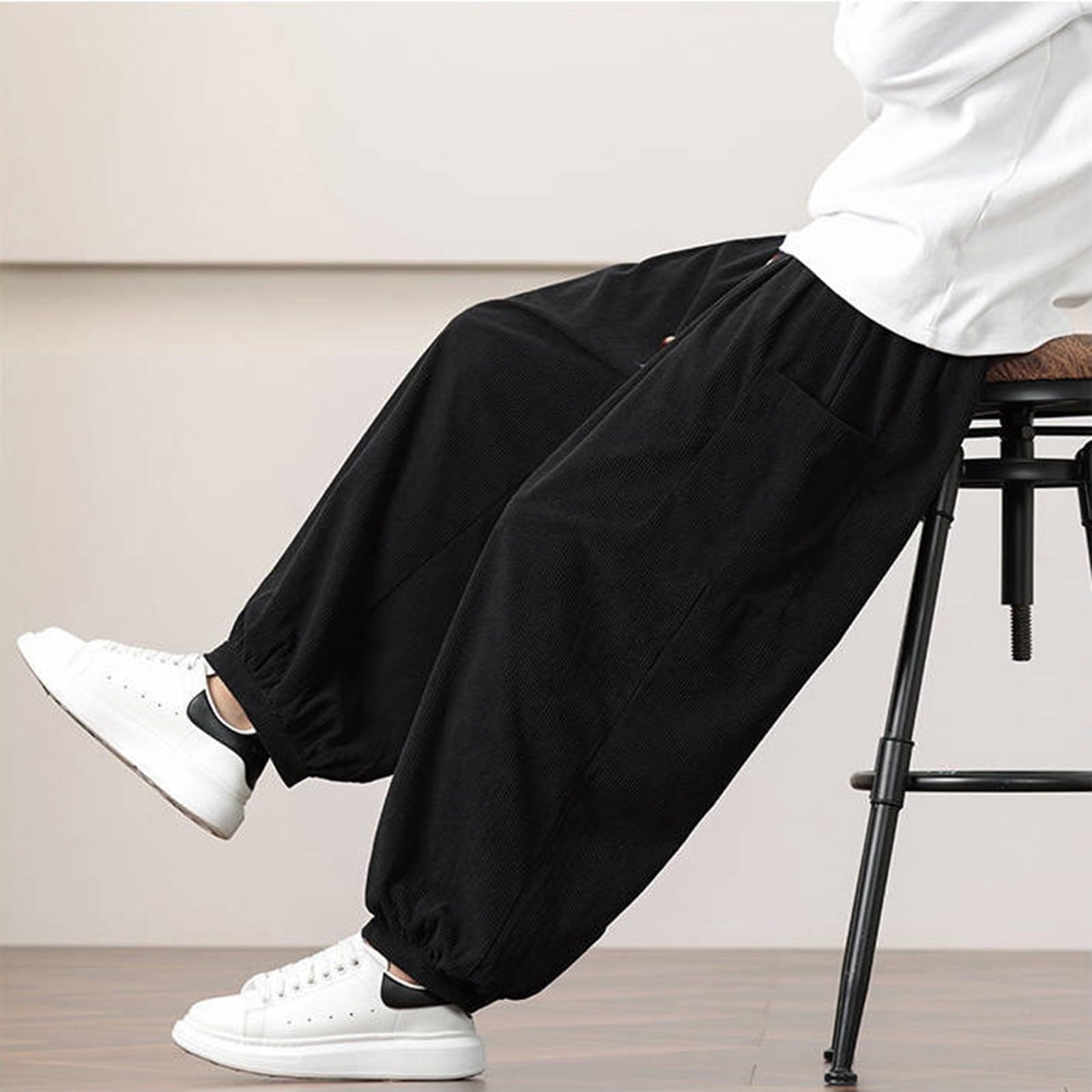 Pantaloni Casual in Velluto a Coste Autunno Inverno 2024 da Uomo, Larghi E Larghi, alla Moda, Taglie Grandi