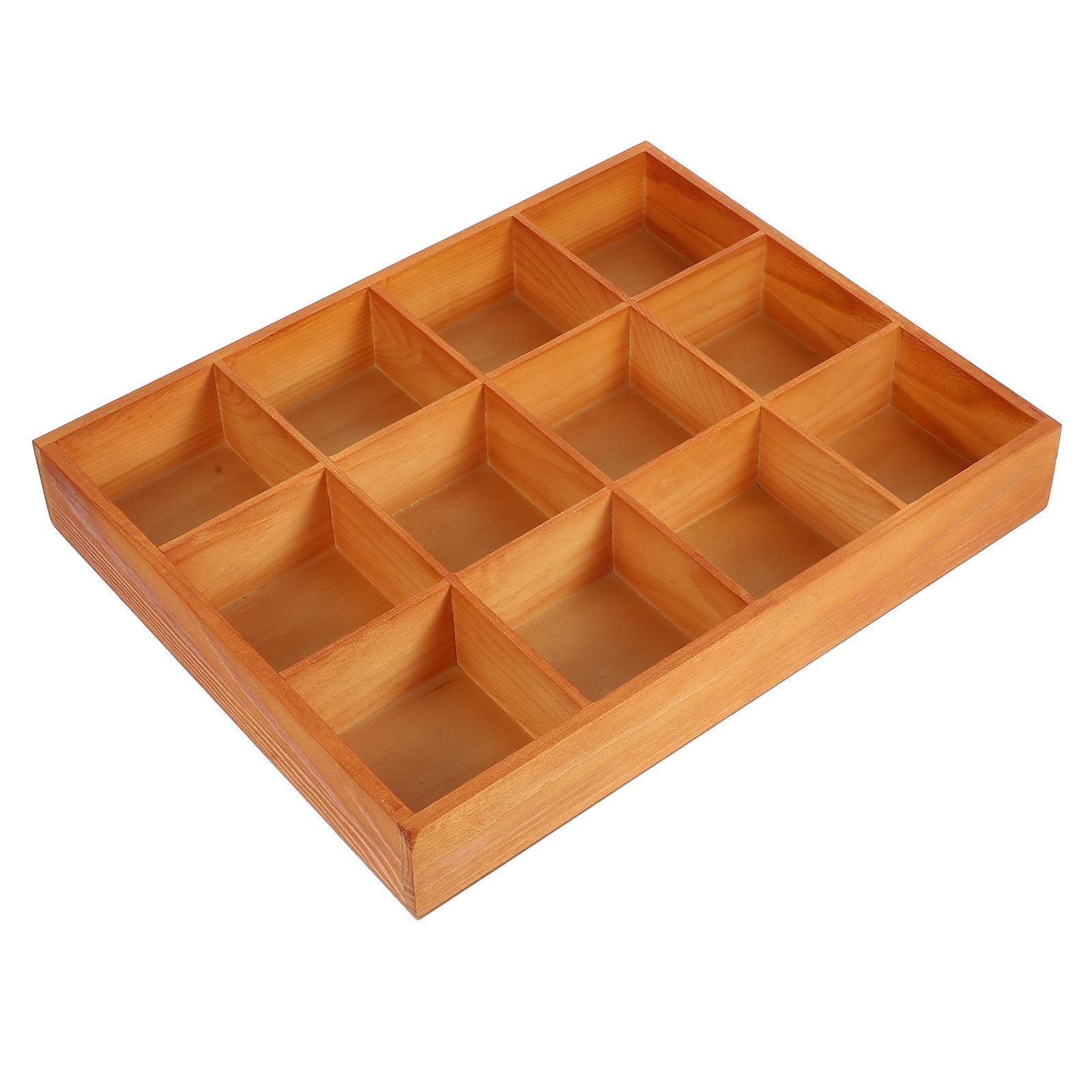 Boîte rangement bois compartiments pour chaussettes armoire et tiroir de bureau