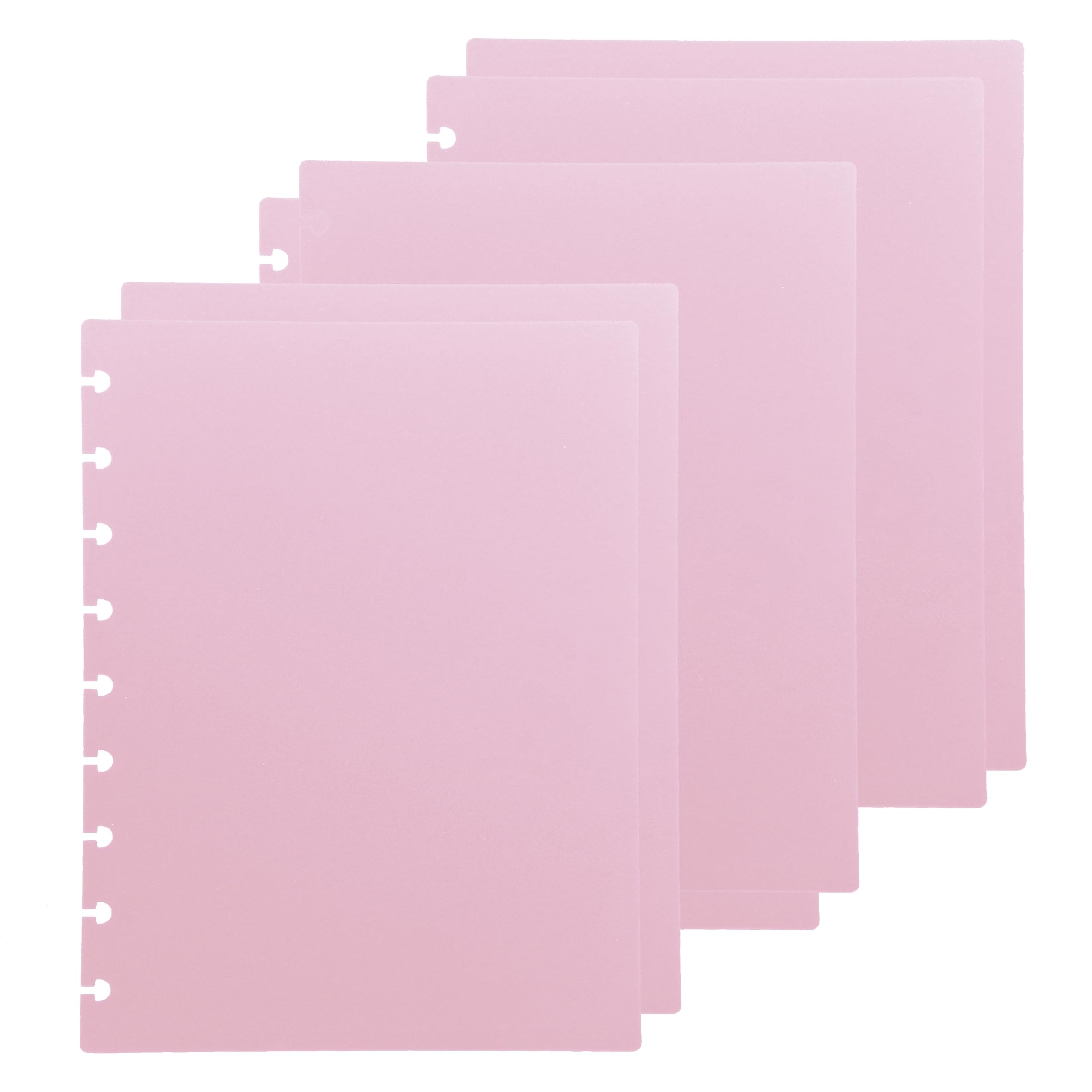 ITSYHPRO Discbound Notebook Covers,Discs DIY Planner Cover - Classic Medium 9-Hole,Compatible with Levenger Circa Arc TUL and Happy Planner(Pink,