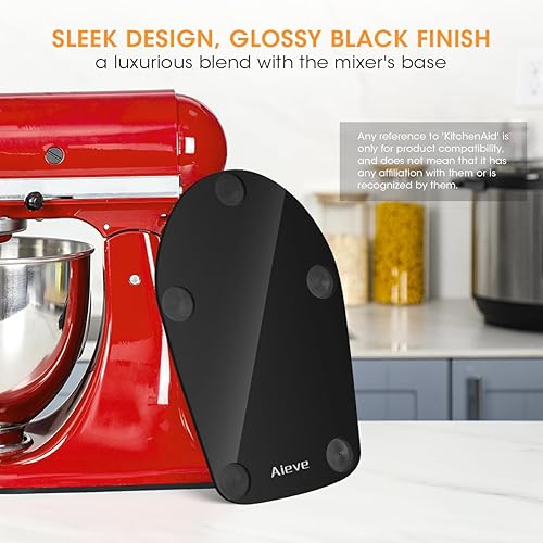 Miniatura 7 de Aieve Alfombrilla deslizante para batidora KitchenAid de 4.5 a 5 cuartos de galón, cabezal inclinable, bandeja deslizante de acrílico con parte
