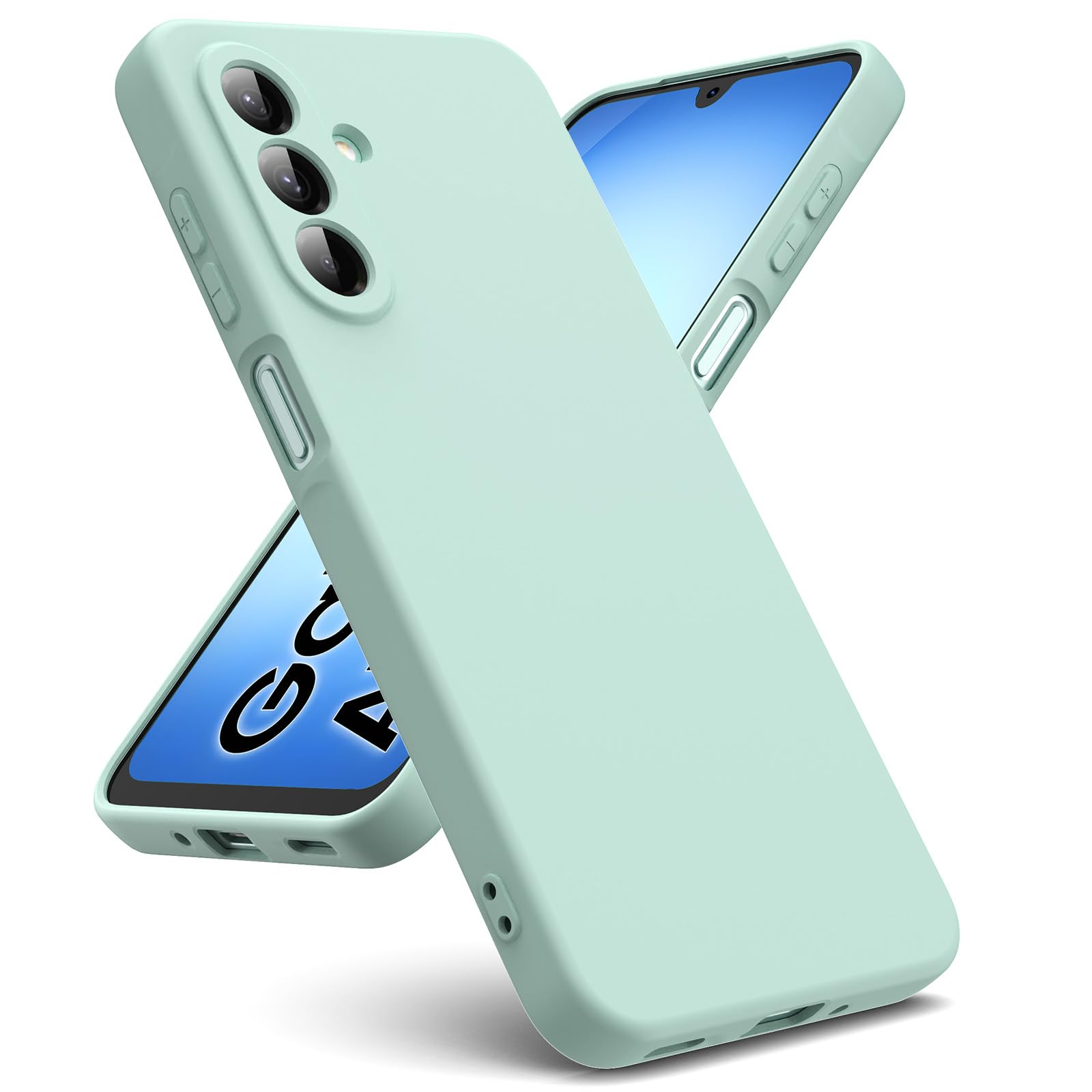 Oududianzi - Hülle für Samsung Galaxy A17 4G/5G, Silikon Liquid Flüssigsilikonhülle, Kratzfestes Innenseite Mikrofaser, Weiches TPU Schutzhülle aus Gummi Stoßfeste Handyhülle - Lila