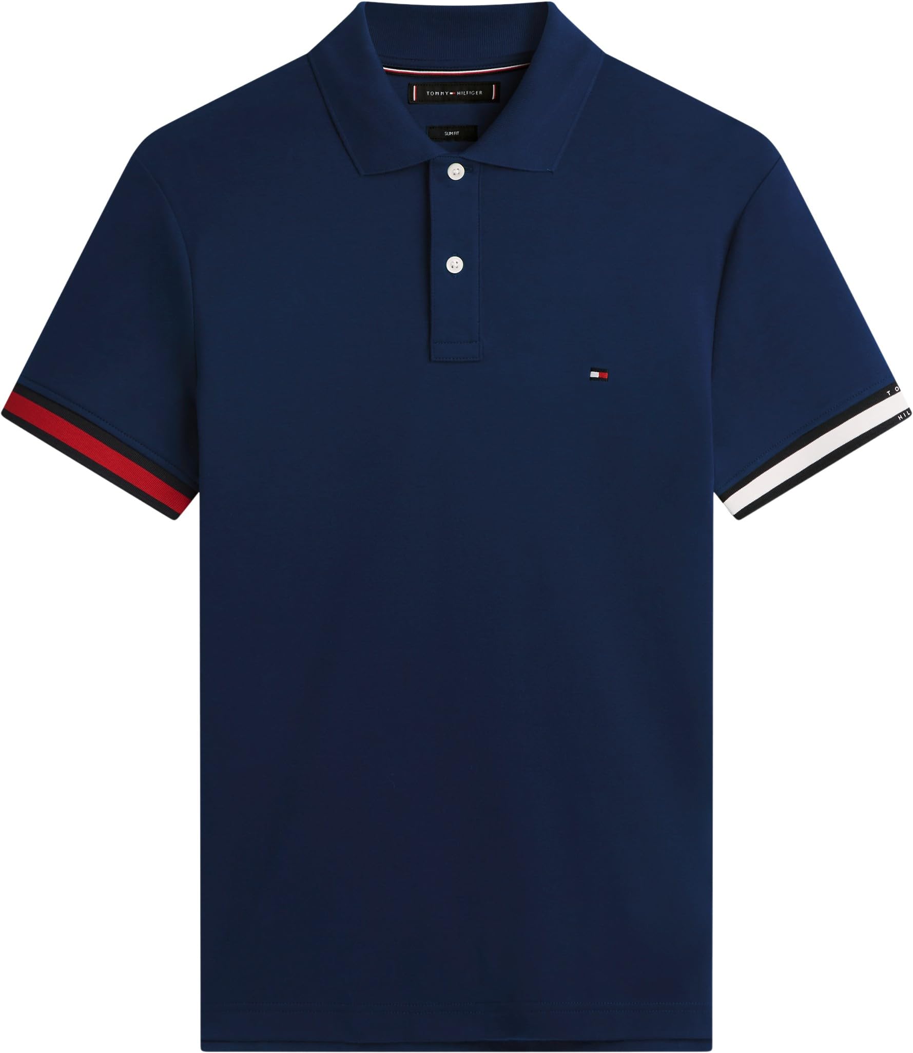 Tommy Hilfiger RWB Cuff Liquid Cotton Slim Polo Mw0mw42743 Polo S/S Homme (Lot de 1)