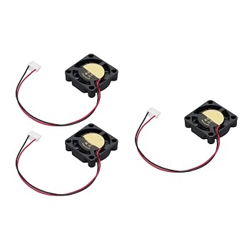 3Pcs 2507 Axial Fan 25x25x7mm High Speed Low Noise Cooling Fan for K2 Plus 3D Printer Replacement with ABS Material