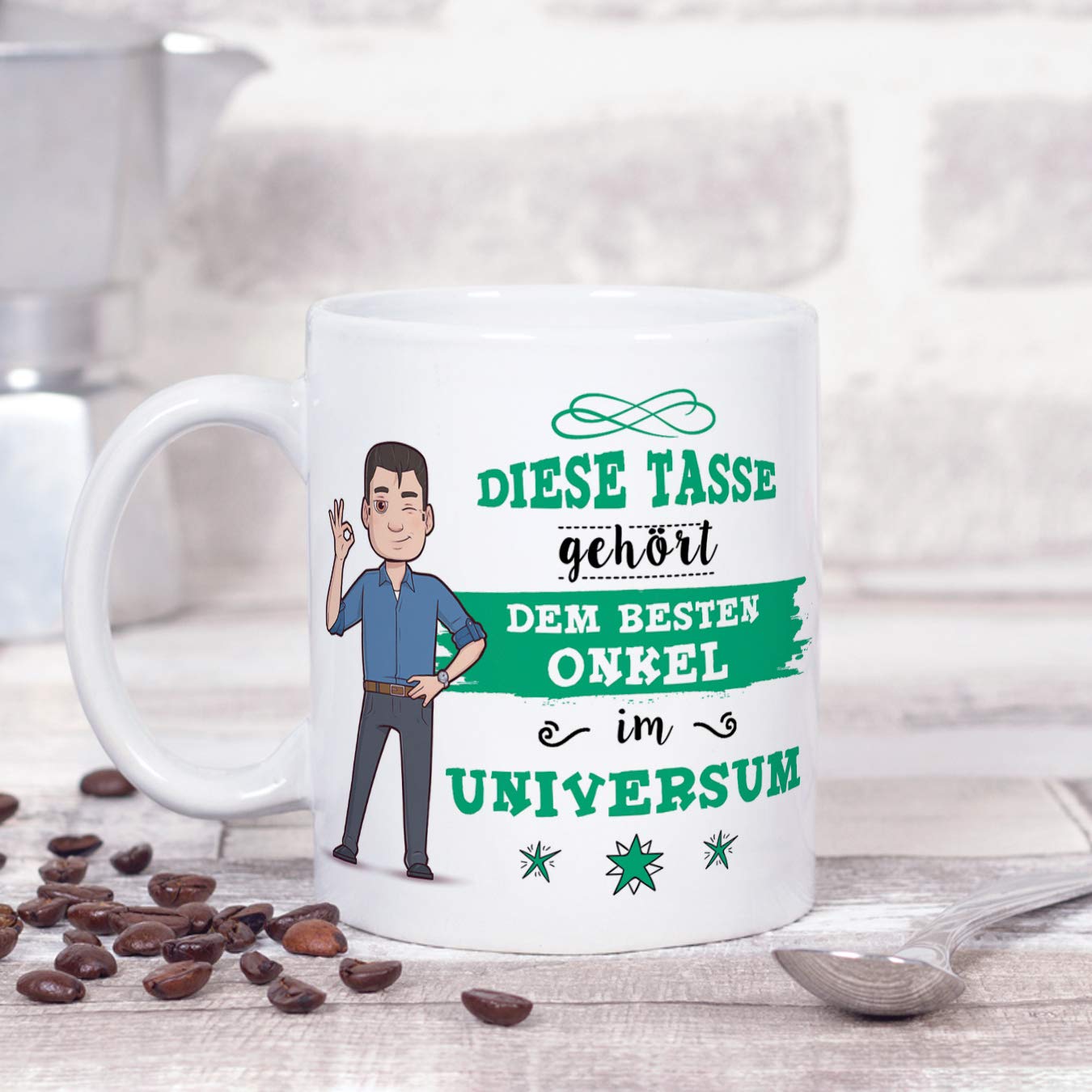 „Bester Onkel“-Tasse – 350 Ml Keramikbecher – Spülmaschinenfest, Mikrowellengeeignet – Lustiges Geschenk Für Onkel