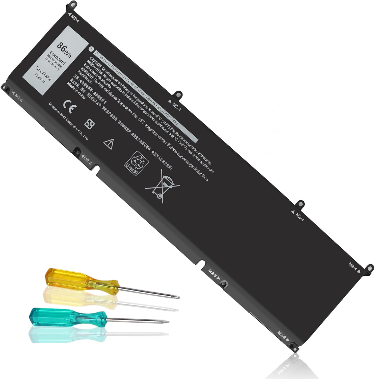 69KF2 Batterie de Rechange pour Dell G7 15 7500 G15 5510 5511 5515 5520 5521 XPS 15 9500 9510 Alienware M15 R3 R4 R5 R6 R7 M17 R3 RR 4 Precision 5550 5560 5570 Inspiron 7510 7610 7620 86 Wh 11,4