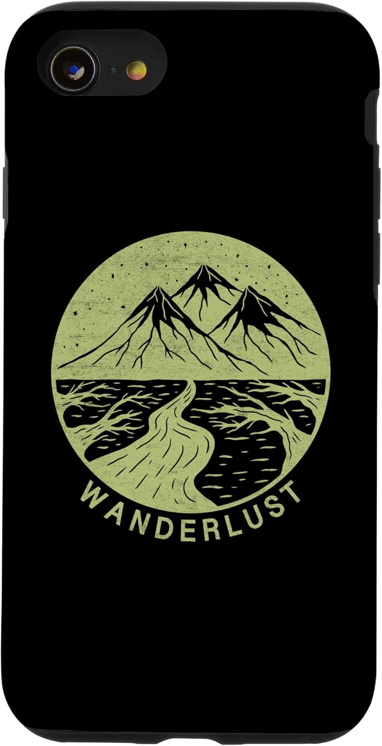 Amazon Co Jp Iphone Se 7 8 Wanderlust Mountains アウトドア 旅行 ヴィンテージ 自然 メンズ レディース スマホケース Electronics