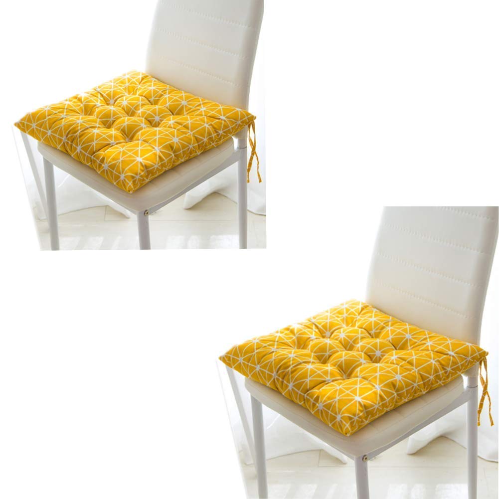 Coussin de chaise de jardin matelassé et surélevé avec attaches pour un confort d'assise optimal