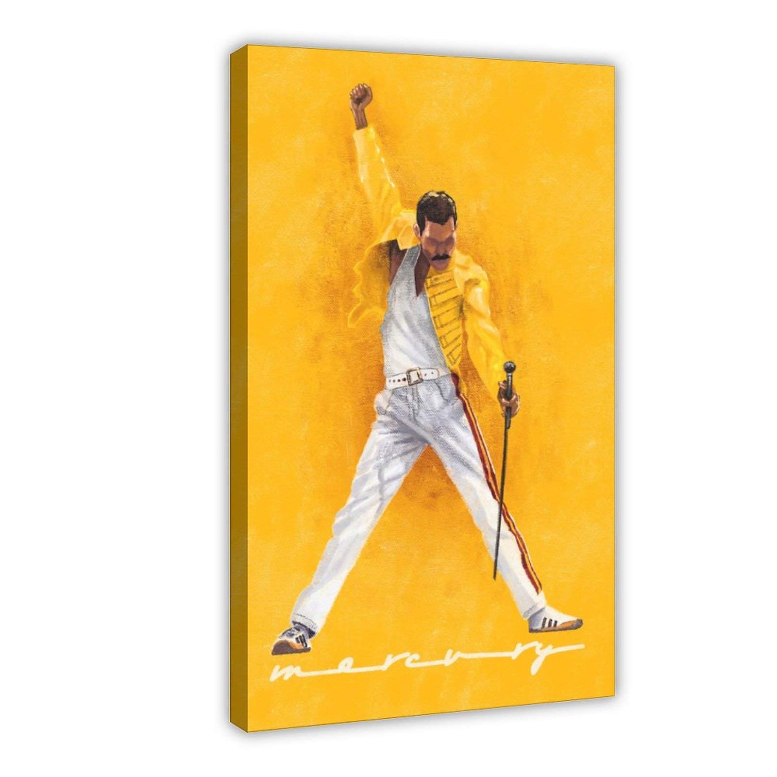 ZRRO Singer Freddy Mercury Canvas Poster Bedroom Decor Sports Landscape Office Room Decor Gift 16×24inch(40×60cm) Frame-style1