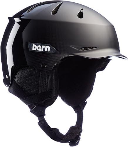 BERN Hendrix Casco deportivo de esquí y snowboard para hombres y mujeres, estilo de ala, certificado multideportivo, ajuste ajustable, forro