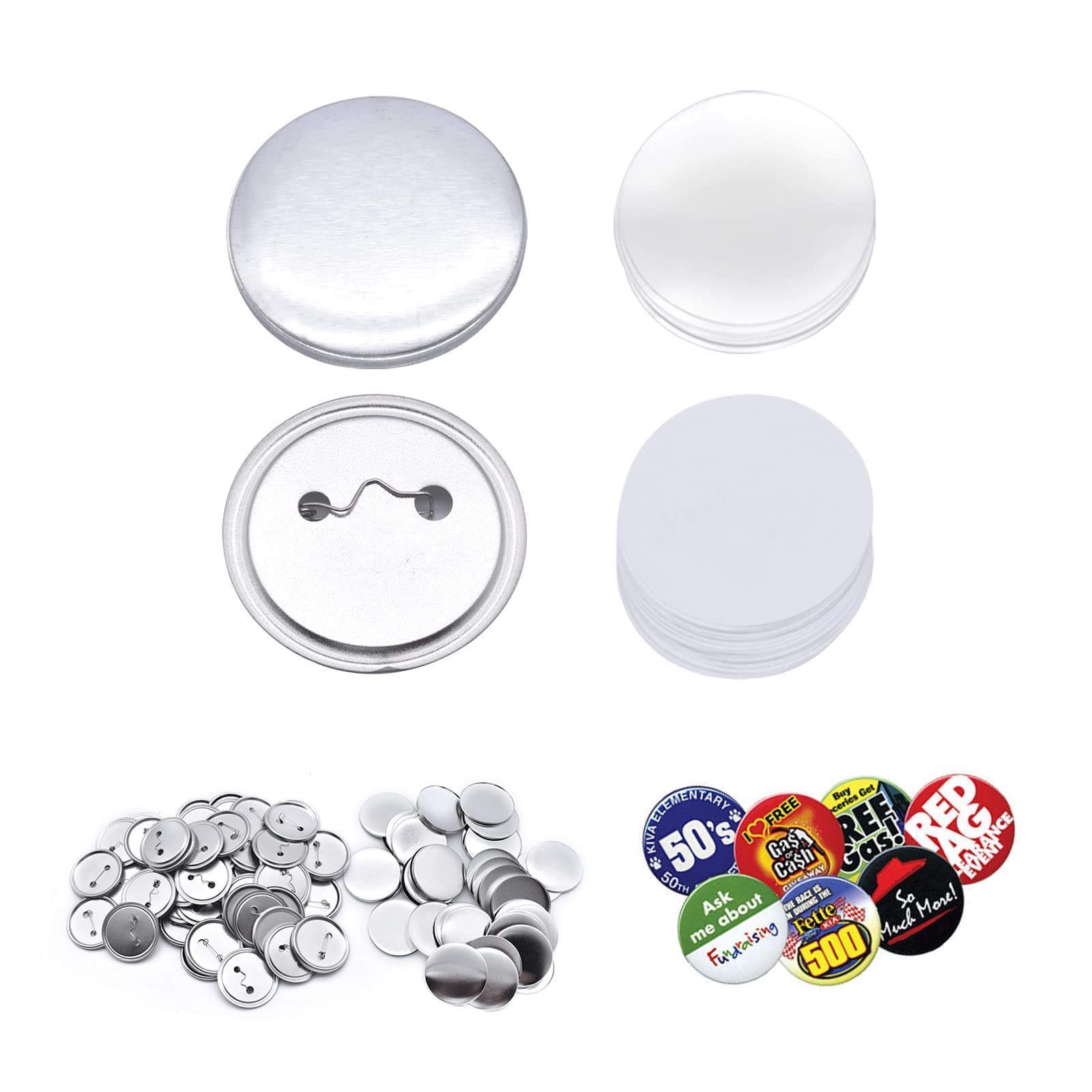 200er Set DIY Pins Buttons Design EIN Abzeichen, Buttons Selber Machen, Button-Set mit Pin, für Bastel Handwerk und Handwerk Aktivitäten (58mm / 2.25inch)