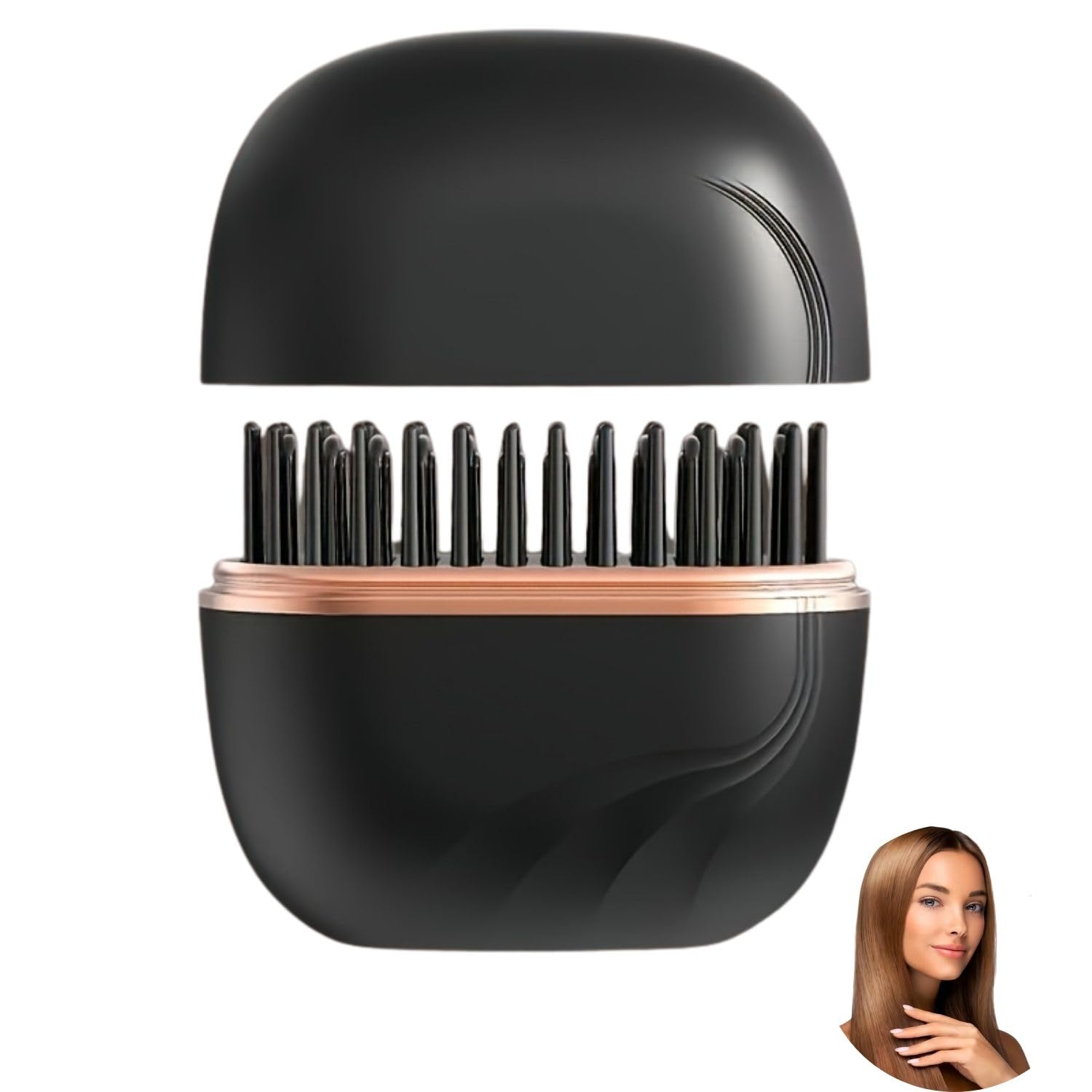 SHOPONIL Wireless Straightening Comb - Portable USB Charging Travel Essential, 3-Temperature Control, Copper Heating Plates for Smooth Styling, Portable Hair Styler, Mini Hair Straightener Comb-image-31