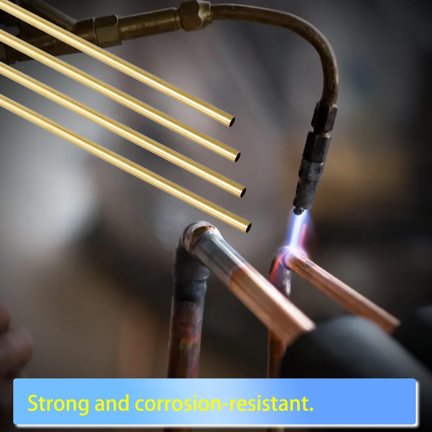 Aopin Brass Round Tube Copper Tubing Pipe ID 3.1mm / 3/25" x OD 3.5mm / 7/50" Hollow Copper Tubing Seamless Straight Pipe Tubing - 300mm / 1 Ft / 11.81 In Length For Brake Line, 2 Pcs