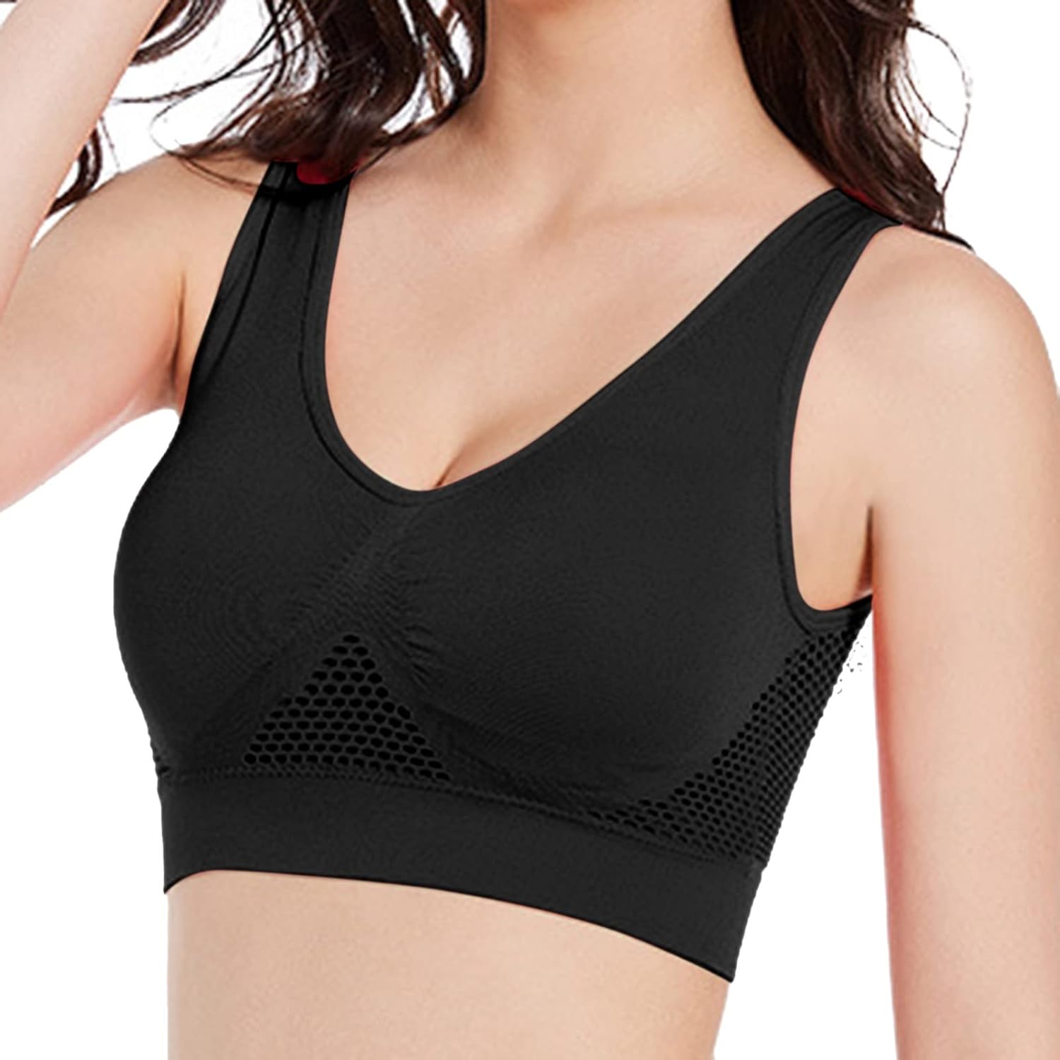 Generic Breathable Bras for Women No Steel Ring Plus Size Soft Cool Liftup Air Bra No Underwire High