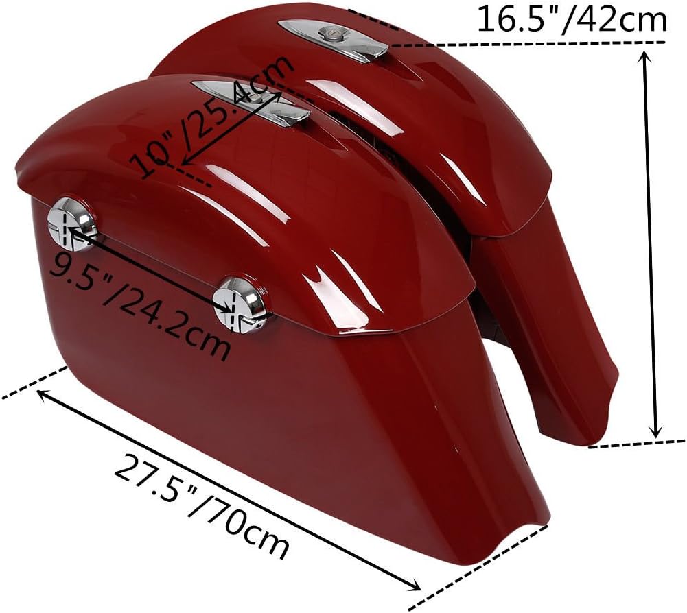 TCMT Saddle Bag Electronic Latch Lid Fits For Indian 2015-2025 Roadmaster 2016-2025 Springfield 2014-2018 Chieftain 2018-2020 Chieftain Classic 2017-2018 Chieftain Elite