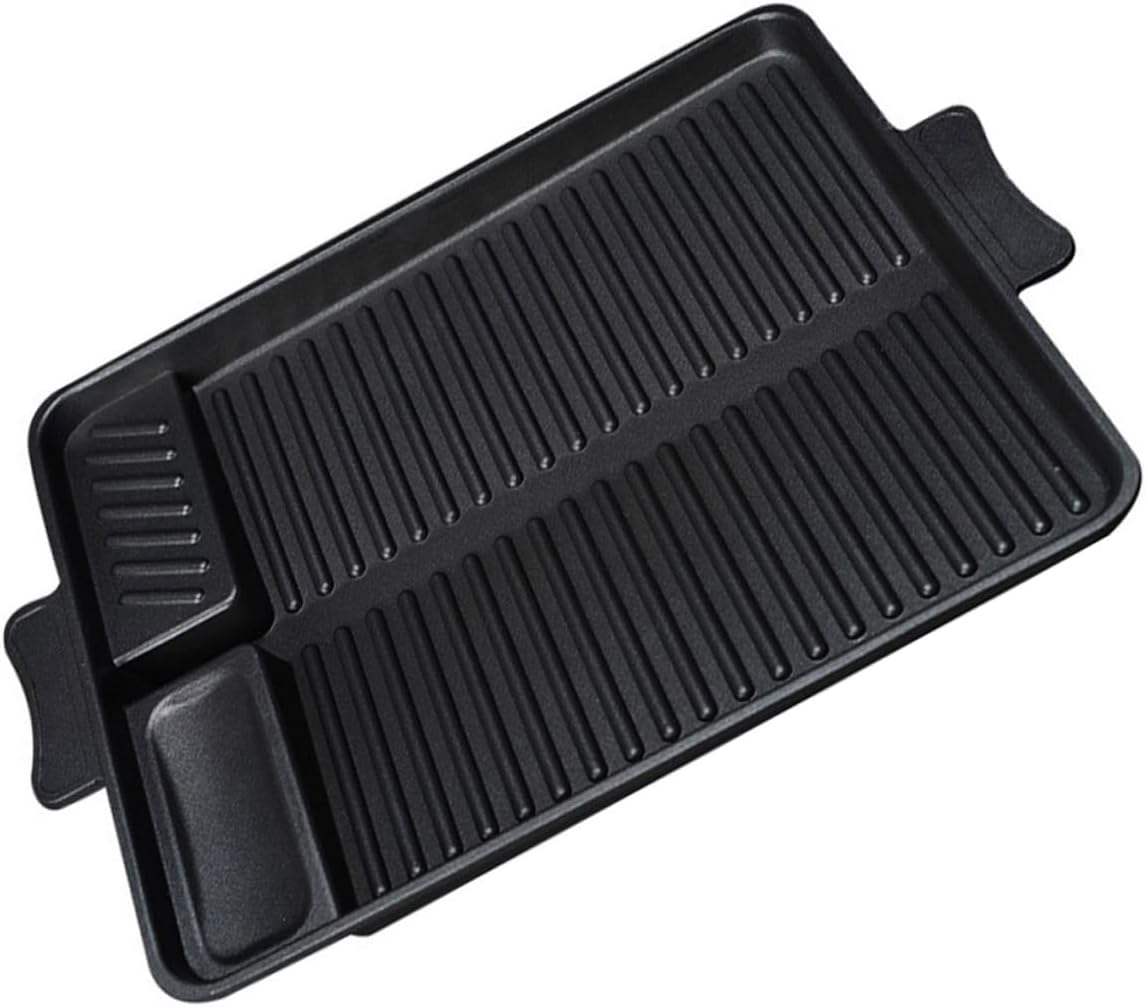 Non-stick Rectangular Baking Pan Outdoor Grill Tray Bbq Griddle Pan Easy Clean Stain-resistant Perfect for Yard Bbq