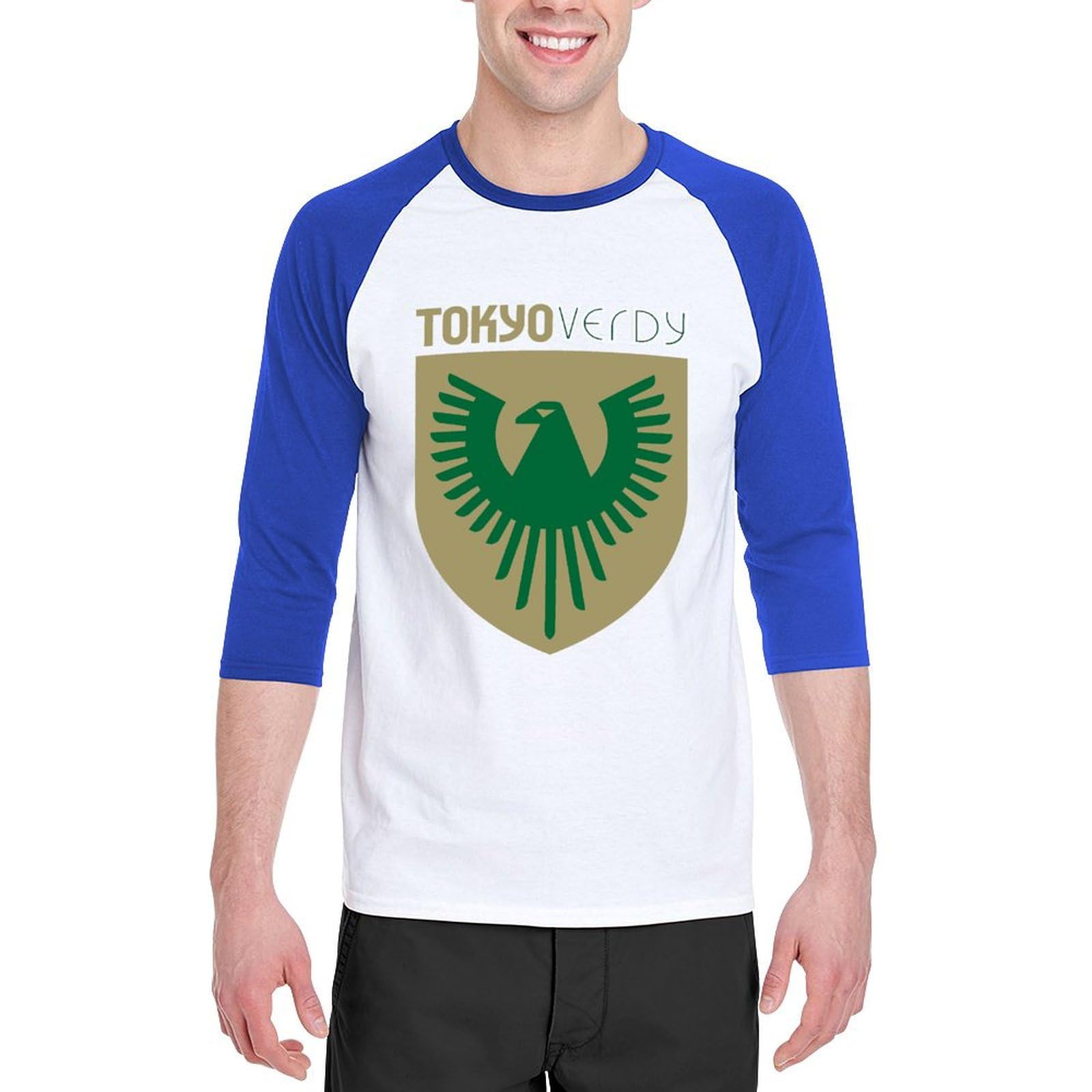 Amazon.co.jp: Tokyo Verdy Men's T-shirt, 3/4 Sleeve, Raglan Sleeve
