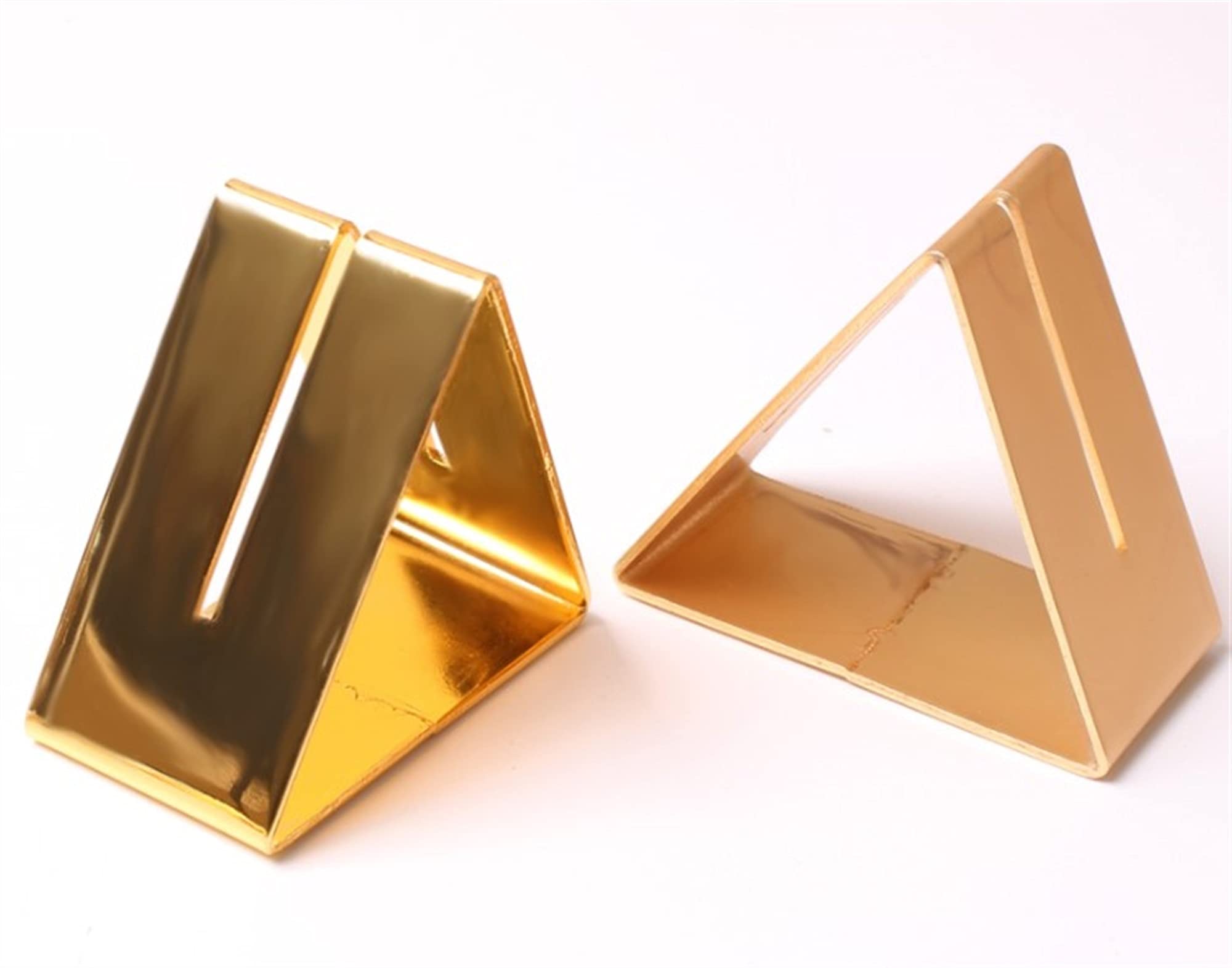 servilletero 6 unids NUEVO TRIANGLE METAL NAPKIN HEBHLE CREATIVA CREATIVA DE NECTUD DE NAPINA TABLA ABRIR (Color : Gold)