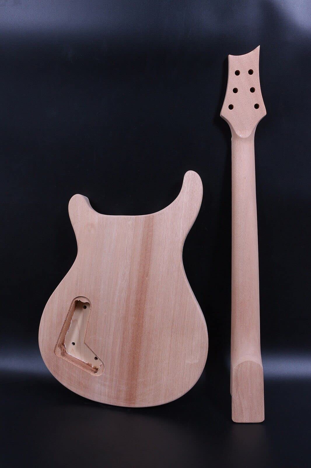 Yinfente 1 set fai da te chitarra elettrica kit – corpo in mogano, manico e tastiera in acero, 22 tasti, scala 64,8 cm, configurazione pickup S-S
