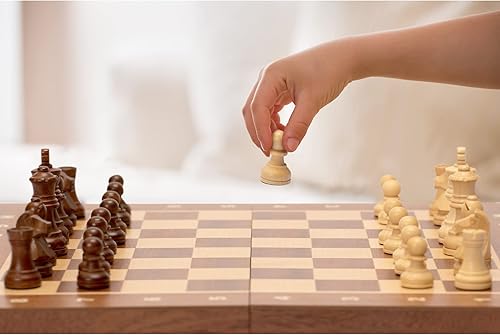 Miniatura 2 de Husaria Professional Staunton Tournament No. 4 Juego de ajedrez de madera con 2 reinas extra, reyes de 3 pulgadas