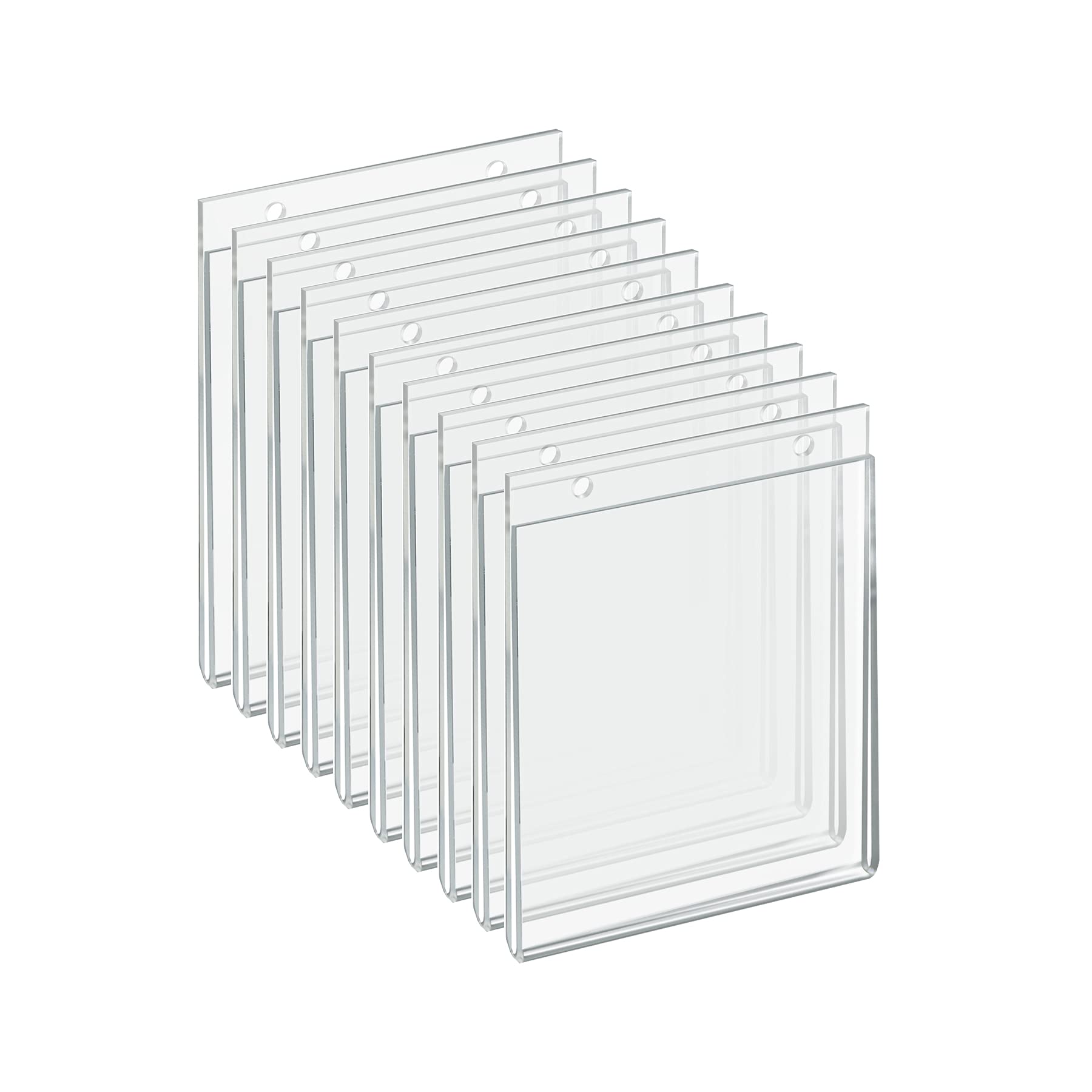 Azar Displays 162720 5.5-Inch Width by 7-Inch Height Wall U-Frame with Pre-Cut Hanging Holes, 10-Pack