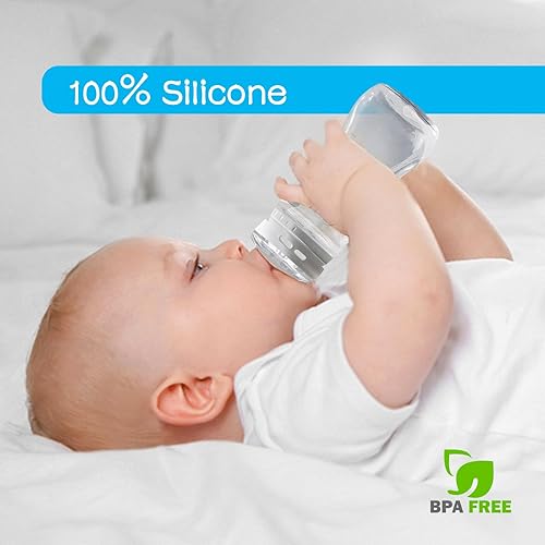 Miniatura 6 de 4 pezones de silicona para botellas anticólicos de inicio natural y botellas anticólicos avanzadas y botellas C a naturales y botella NUK Simply