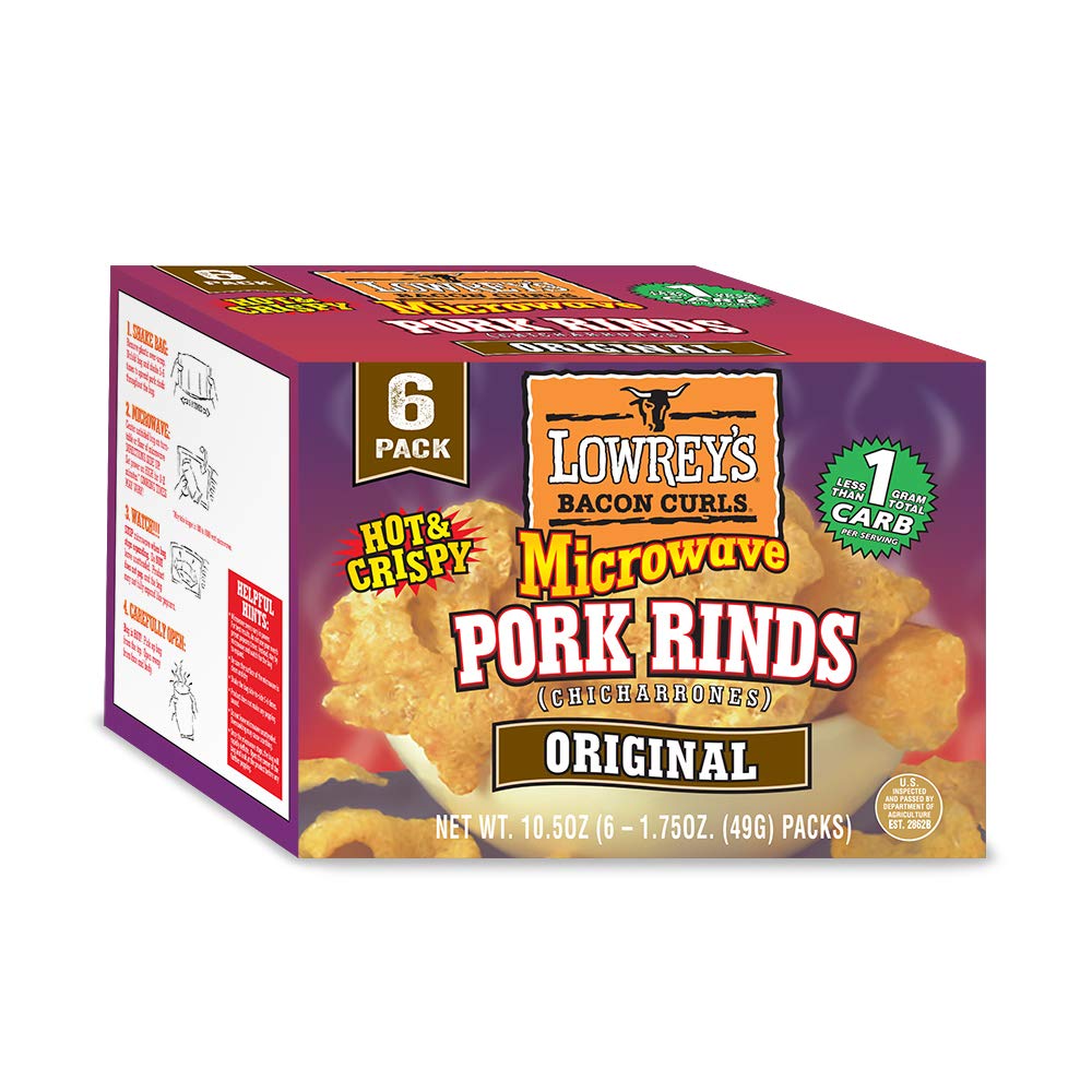 Buy Lowrey's Bacon Curls Microwave Pork Rinds (Chicharrones), Original