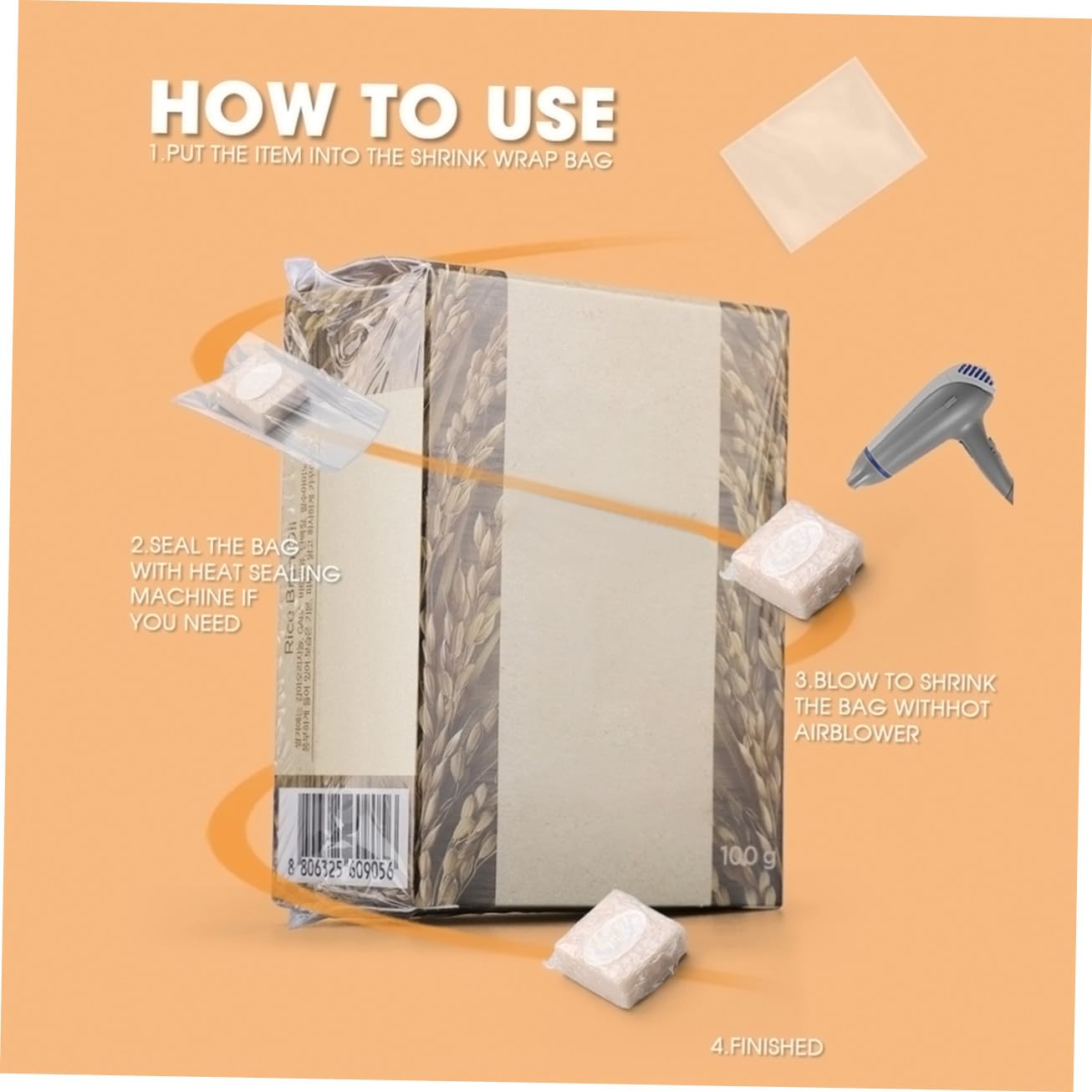 Ciieeo 1000pcs PVC Heat Shrink Film Bags 3.5x5.5 Inch Packaging Wrap Shrink Wrap Bags for Household and Industrial Use