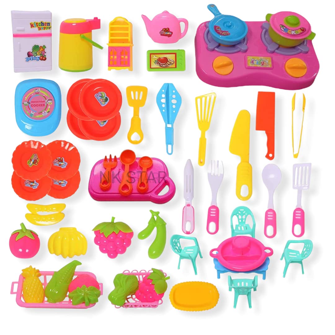 NK STAR Kitchen Set Of 50 Pcs Toys Set-Educational Food Playset , Kitchen Set Toys For Kids Multicolor Kitchen Toys Plastic ( Set Of 50 Pcs ) (B08RX3JX6R) Amazon Price History, Amazon Price Tracker
