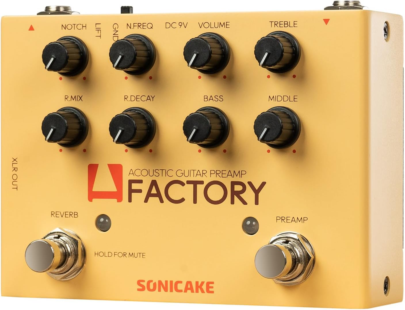 SONICAKE Reverb Pedal for Acoustic Guitar Preamplifier Analog Digital A Factory