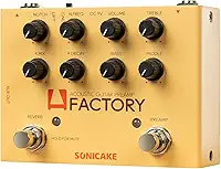 SONICAKE Pedal de Efeitos para Violão com Pré-Amplificador Analógico e Reverb Digital para Instrumentos Acústicos com Saída Xlr - A Factory