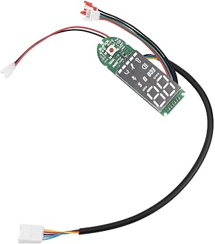 Electric Scooter Dashboard Meter Replacement Accessory Compatible with 8.5 Inch E-Scooter, Durable Plastic Construction, Easy to Install Green Instrument with 259mm Cable