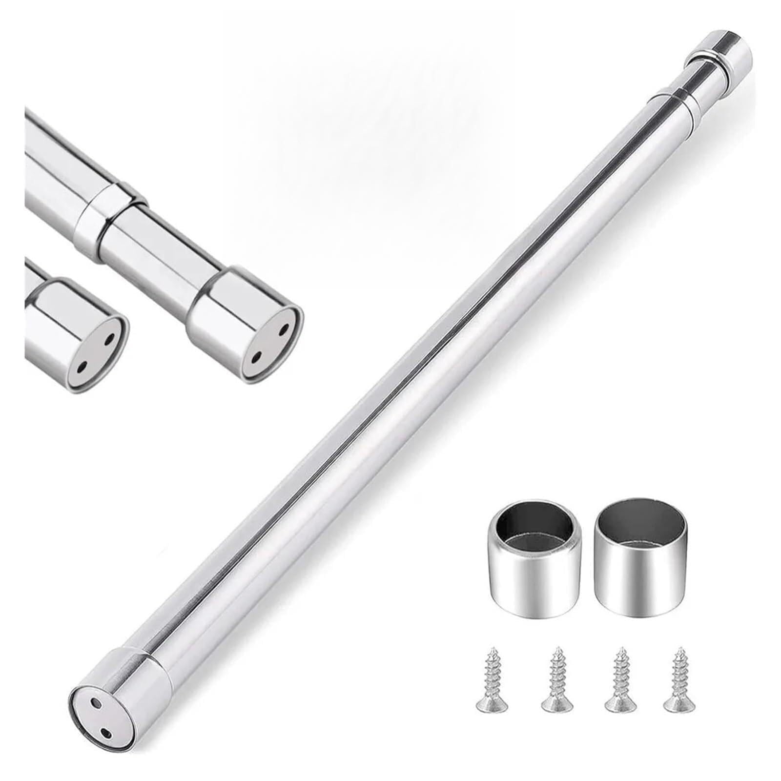 Tension Rod Adjustable Hanger Curtain Telescopic Pole Useful Stainless Steel Hanging Rods Household Wardrobe(31-51cm)